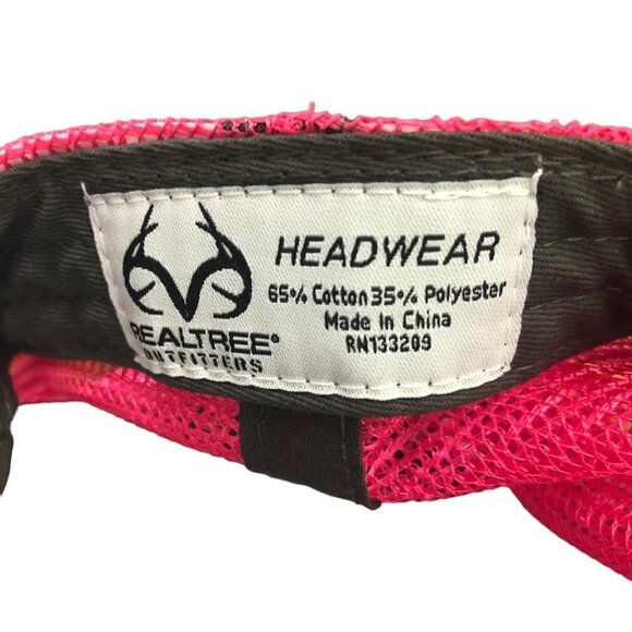 NWT Realtree Women's Truckers Hat Pink and Gray Mesh Snap Back Antler Logo New - Picture 7 of 8